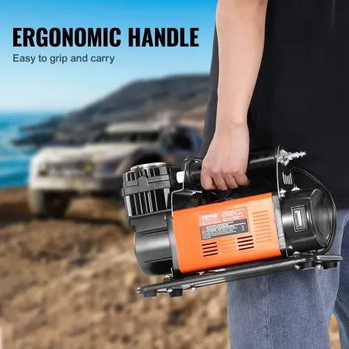 VEVOR 12 V Hochleistungs-Luftkompressor – mit digitalem Druckmesser, Reifenfüllset, tragbarer Reifenfüller mit 7,06 CFM, 150 PSI Offroad-Luftpumpe mit Adaptern für LKWs, Autos, SUVs, Allradfahrzeuge und Wohnmobile – Bild 5