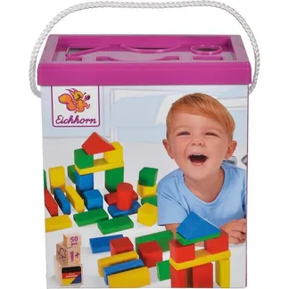 Bunte Holzbausteine 50, Konstruktionsspielzeug Bunte Holzbausteine 50, Konstruktionsspielzeug