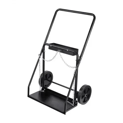VEVOR Schweißflaschenwagen, Sauerstoff-Acetylen-Tankwagen mit 200 kg statischer Tragkraft, 25,4 cm Vollrädern & Sicherheitsketten zur Tanklagerung, für doppelte Gasflaschen mit 31,8 cm Durchmesser – Bild 9