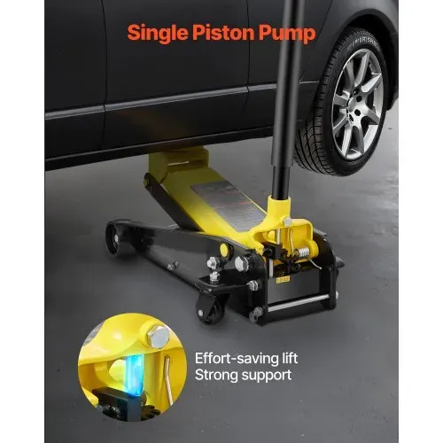 VEVOR Wagenheber, 3 Tonnen niedriger Wagenheber, Hochleistungs-Rennwagenheber aus Stahl mit Einkolben-Schnellhubpumpe, Hubbereich des Wagenhebers 5,12"-20 – Bild 4