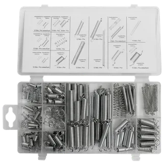 Federn-Sortiment, Druckfedern und Zugfedern, 200-teilig Federn-Sortiment, Druckfedern und Zugfedern, 200-teilig