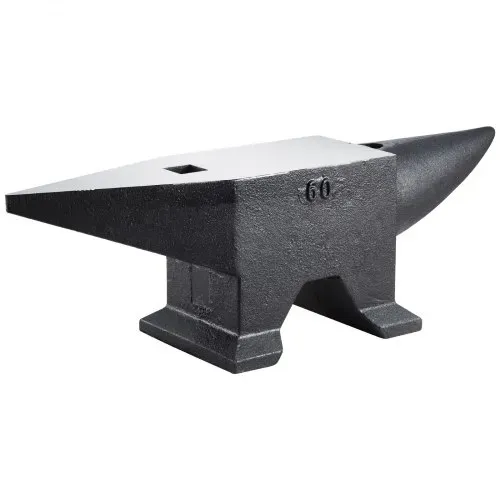 VEVOR Schmiedeamboss 60kgAmboss 67x18,5x21.5cm Amboss Werkzeuge mit Rund- und Flachhorn Schmiede Zubehör Ideal für Heimwerker und Bastler zum Nieten Abflachen Schmieden Formen von Metall – Bild 8