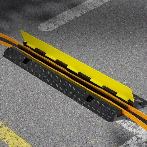 VEVOR 1005 mm Kabelbrücke, 9979 kg, 2-Kanal (32x31 mm) Überfahrschutz aus Gummi, Stolperschutz, Bodenabdeckungen, für Bereiche mit hoher Schwelle, Zuhause, Büro, Lager, 1 Stück – Bild 7