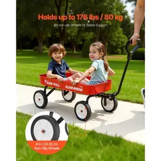 VEVOR Bollerwagen für Kinder ab 18 Monaten, 1010x480x360 mm, Transportwagen Tragkraft bis 80 kg, Hnadwagen mit Griff, ideal als Geburtstagsgeschenk für Gartenarbeit, Strand und Camping, Rot VEVOR Bollerwagen für Kinder ab 18 Monaten, 1010x480x360 mm, Transportwagen Tragkraft bis 80 kg, Hnadwagen mit Griff, ideal als Geburtstagsgeschenk für Gartenarbeit, Strand und Camping, Rot