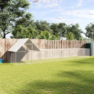 vidaXL Hühnerstall 8x2x2 m Verzinkter Stahl vidaXL Hühnerstall 8x2x2 m Verzinkter Stahl