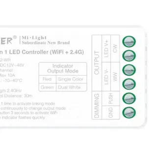 Synergy 21 LED Controller single+CCT(dual white) (2 wires) wifi+2,4G *Milight/Miboxer* Synergy 21 LED Controller single+CCT(dual white) (2 wires) wifi+2,4G *Milight/Miboxer*