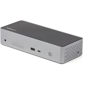 StarTech.com USB C Dockingstation für 4 monitore – 4K 60Hz Hybrid Notebook Dock DisplayPort 1.4 & HDMI 2.0 – Universal USB-C/Thunderbolt Laptop Dock mit 100W PD – USB Hub mit 1x USB-C & 3x USB-A, GbE, Audio StarTech.com USB C Dockingstation für 4 monitore – 4K 60Hz Hybrid Notebook Dock DisplayPort 1.4 & HDMI 2.0 – Universal USB-C/Thunderbolt Laptop Dock mit 100W PD – USB Hub mit 1x USB-C & 3x USB-A, GbE, Audio