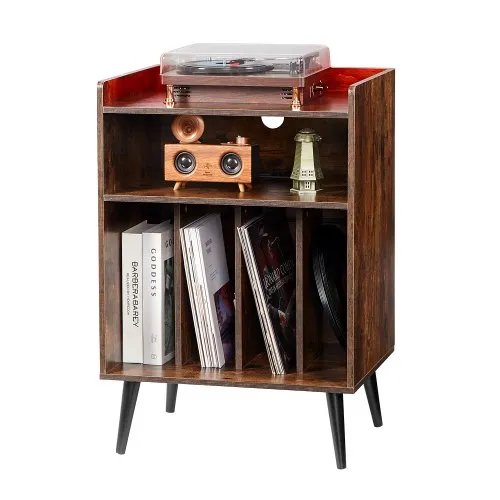 VEVOR Schallplattenaufbewahrung 3-stufiger Plattenspielerständer für bis zu 150 Alben, hölzerner Aufbewahrungsschrank für Vinyl-Schallplatten mit Ausstellungsregal für Schlafzimmer Wohnzimmer VEVOR Schallplattenaufbewahrung 3-stufiger Plattenspielerständer für bis zu 150 Alben, hölzerner Aufbewahrungsschrank für Vinyl-Schallplatten mit Ausstellungsregal für Schlafzimmer Wohnzimmer