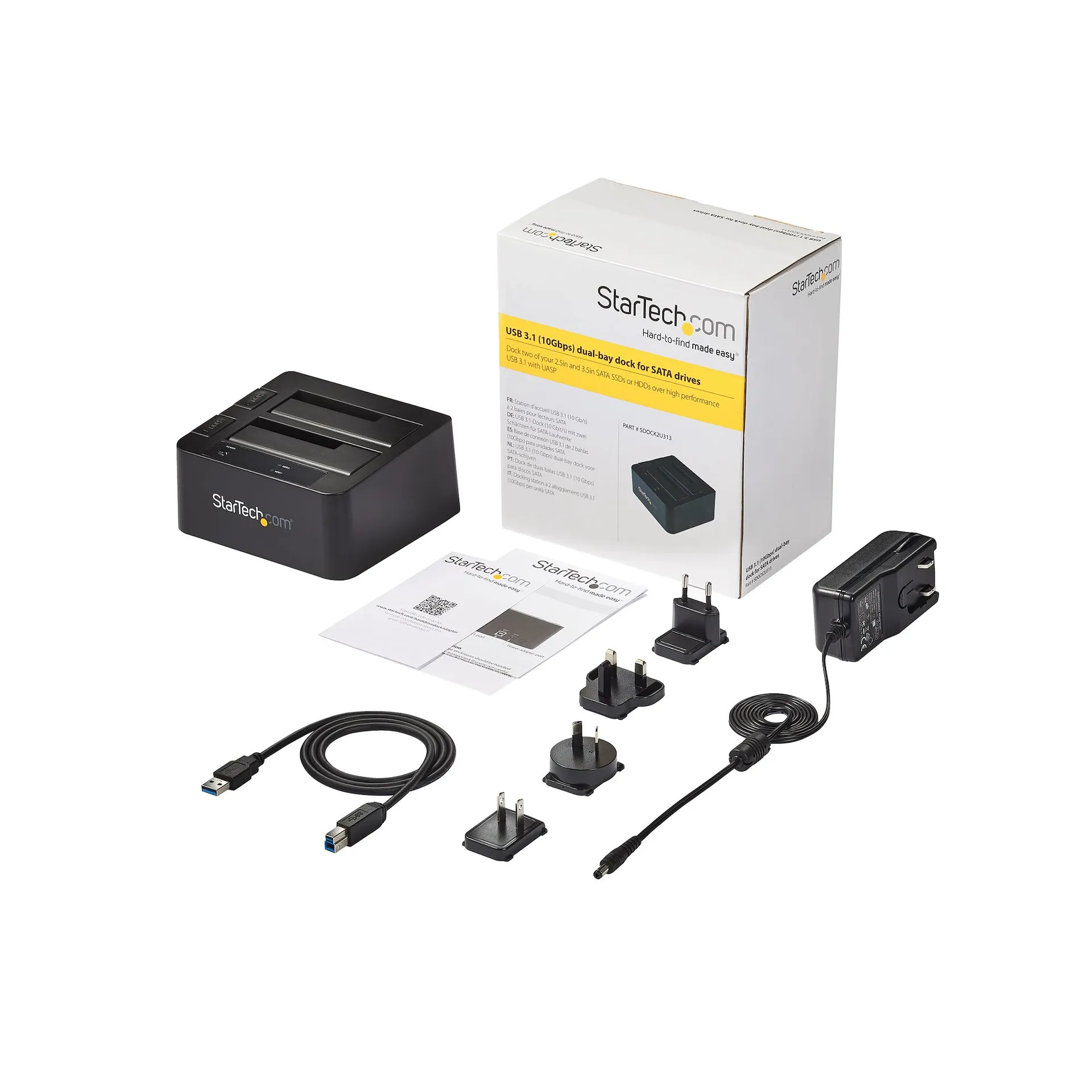 StarTech.com USB 3.1 (10 Gbit/s) Dual-bay Festplatten Dockingstation für 2,5" / 3,5" SATA SSD / HDD – Bild 6