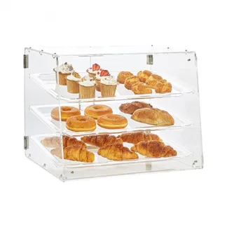VEVOR 3-stöckige Gebäck-Vitrine, Kommerzielle Bäckerei-Vitrine 526 x 430 x 415 mm, Bäckerei-Vitrine, Acryl-Vitrine mit Zugang zur Hintertür & Abnehmbaren Regalen, für Donut-Bagels, Kuchen, Kekse usw. VEVOR 3-stöckige Gebäck-Vitrine, Kommerzielle Bäckerei-Vitrine 526 x 430 x 415 mm, Bäckerei-Vitrine, Acryl-Vitrine mit Zugang zur Hintertür & Abnehmbaren Regalen, für Donut-Bagels, Kuchen, Kekse usw.