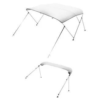 VEVOR Bimini Top Bootsabdeckung Sonnenverdeck (3 Bögen) aus 600D Polyester mit Rahmen aus Aluminiumlegierung, wasserdichte Sonnenschutz-Bootsmarkise mit Aufbewahrungstasche, 185-198 cm (B) Hellgrau VEVOR Bimini Top Bootsabdeckung Sonnenverdeck (3 Bögen) aus 600D Polyester mit Rahmen aus Aluminiumlegierung, wasserdichte Sonnenschutz-Bootsmarkise mit Aufbewahrungstasche, 185-198 cm (B) Hellgrau