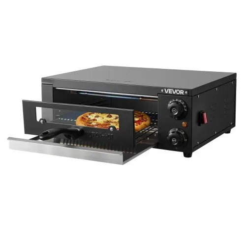 VEVOR elektrischer Pizzaofen, 30 cm Tischpizzaofen 25-300 °C, 1450 W, Pizzaofen mit Zeit- und Temperaturregelung & zwei Heizrohren, Grillrost, für Küche und Gastronomie – Bild 10