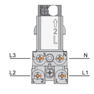 Powergear 3PH EINSPEISER, RECHTS, Schwarz, Aufbau Powergear 3PH EINSPEISER, RECHTS, Schwarz, Aufbau