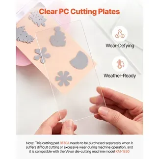 VEVOR Stanzplatten, 6er-Pack 170x80x2,5 mm, Cutting Pads, Polycarbonat-Schneideplatten, Kompatibel mit VEVOR Stanz- & Prägemaschine KM-1830, für Scrapbooking & Kartenherstellung, Transparent VEVOR Stanzplatten, 6er-Pack 170x80x2,5 mm, Cutting Pads, Polycarbonat-Schneideplatten, Kompatibel mit VEVOR Stanz- & Prägemaschine KM-1830, für Scrapbooking & Kartenherstellung, Transparent