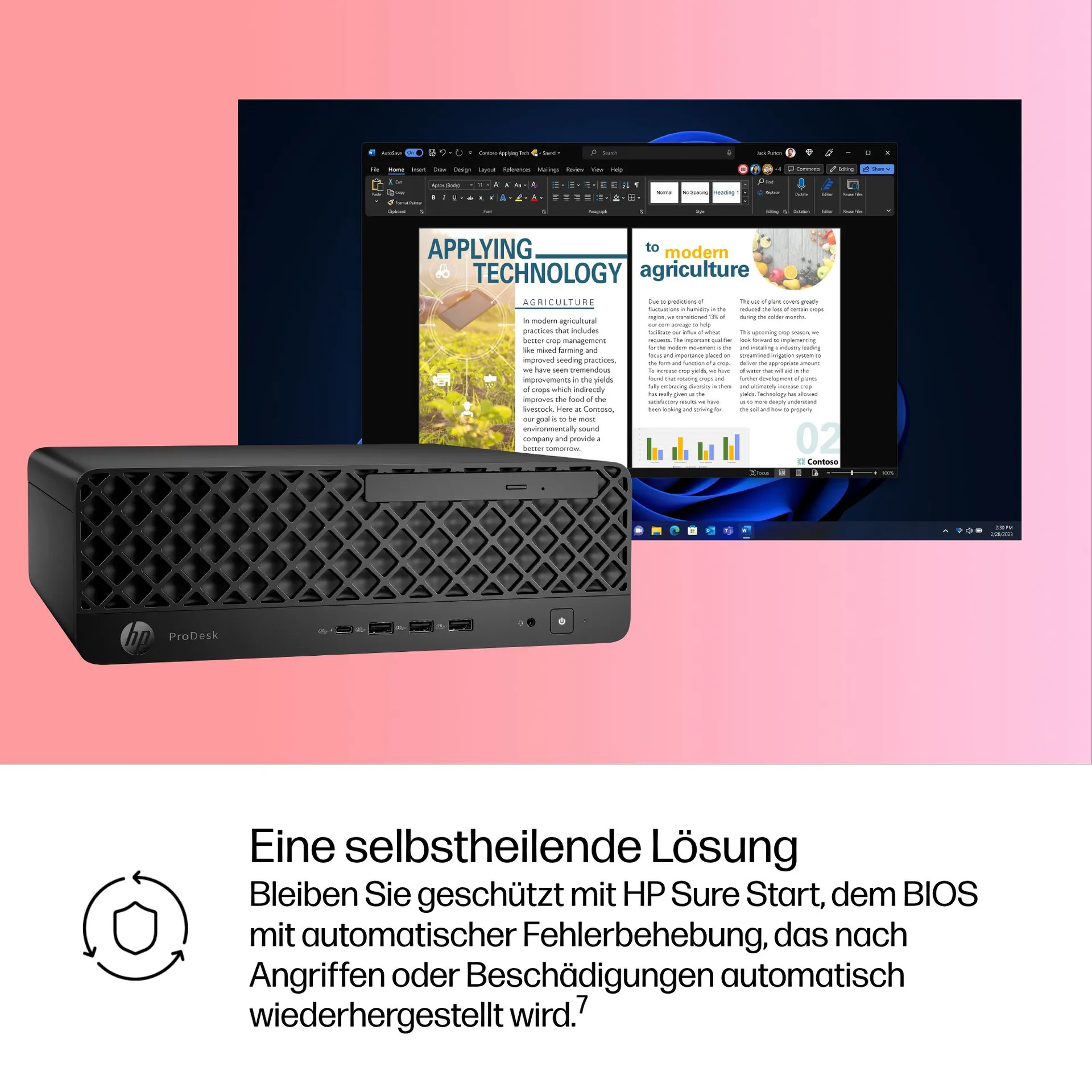 HP ProDesk 4 SFF G1i Desktop AI PC Intel Core Ultra 5 235 16 GB DDR5-SDRAM 512 GB SSD Windows 11 Pro Schwarz – Bild 5