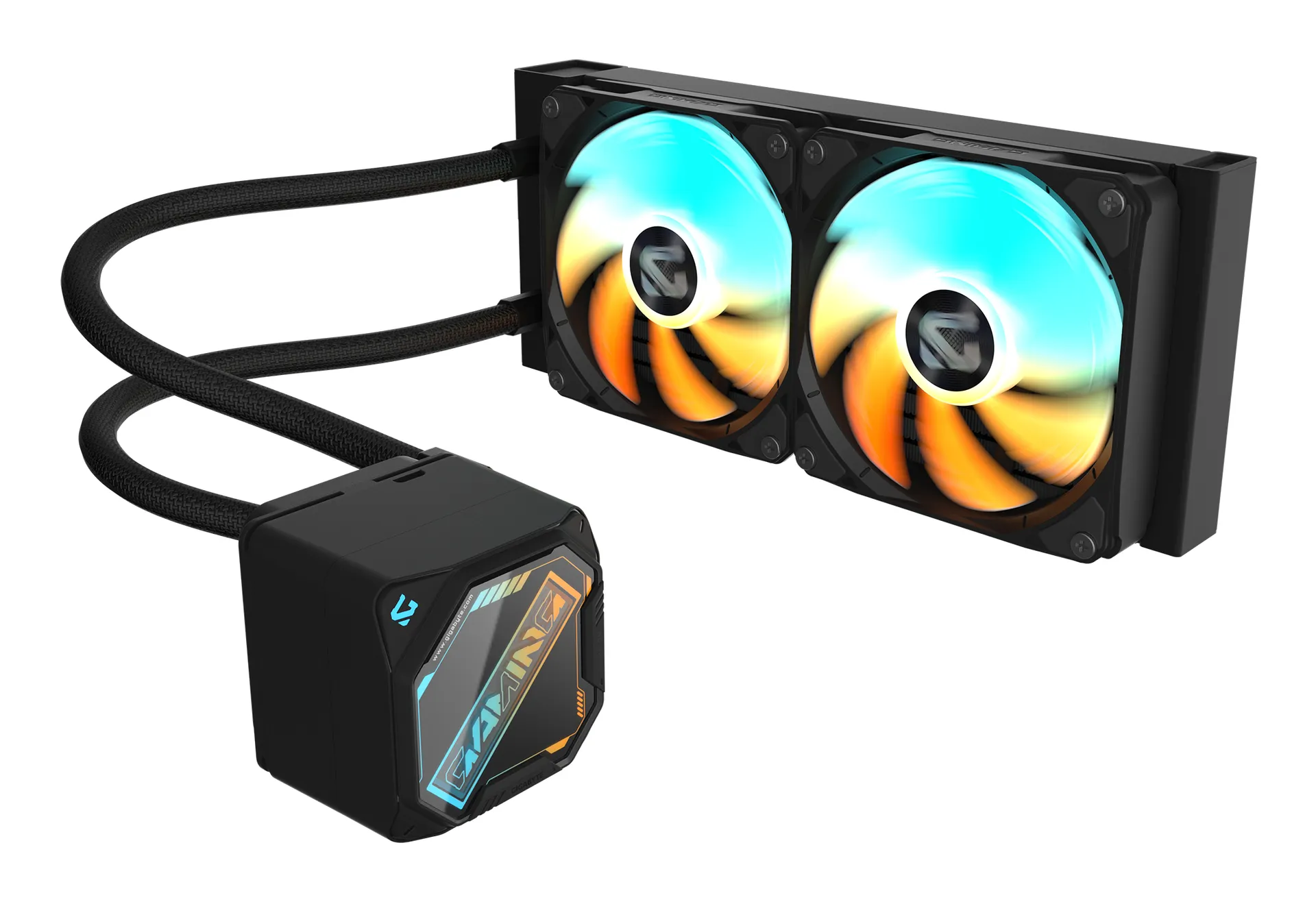 GIGABYTE GAMING 240 Flüssigkeitskühler für CPU - 2x120mm ARGB-Lüfter, Schiebe-Verriegelungsmechanismus, DAISY-CHAIN, Kompatibel mit Intel LGA 1851 und AMD AM5 – Bild 2