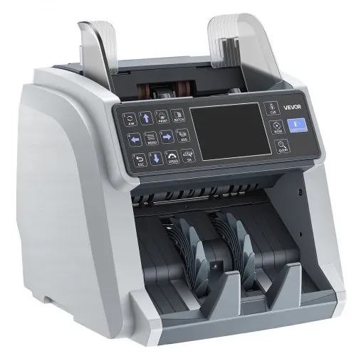 VEVOR Geldzählmaschine Banknotenzähler mit UV/MG/IR/DD/DBL/HLF/CHN Falschgelderkennung LED-Display, Wertzähler Unterstützt Mehrere Währungen & Gemischte Banknoten, Geldzähler Max. 1500 Banknoten/Min. – Bild 10