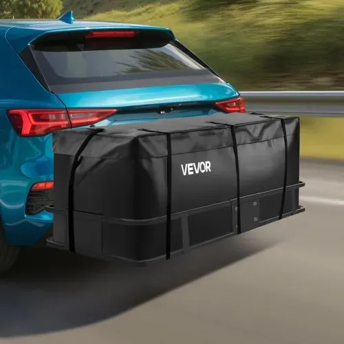VEVOR Gepäckträgertasche für Anhängerkupplung aus wasserdichtes 840D-PVC (0,453 m³), Gepäcktasche zur Aufbewahrung auf der Ladefläche von Lkws mit verstärkten Gurten für PKW SUVs Vans Schwarz – Bild 7