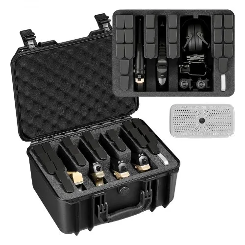 VEVOR Hartschalenkoffer für 4 Pistolen, Pistolenkoffer mit XPE-Schaumstoffeinlage 404x319x192 mm, Wasserdichter Kurzwaffenkoffer mit Anpassbarem Innenraum & Tragegriff, für Pistole Objektive Kamera VEVOR Hartschalenkoffer für 4 Pistolen, Pistolenkoffer mit XPE-Schaumstoffeinlage 404x319x192 mm, Wasserdichter Kurzwaffenkoffer mit Anpassbarem Innenraum & Tragegriff, für Pistole Objektive Kamera