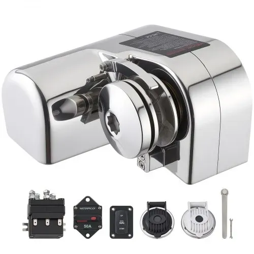 VEVOR Elektrische Angelwinde, 12 V DC 600 W, Ankersysteme passend für 1/4-Zoll-Ketten und 9/16-5/8-Zoll-Nylonseile, Max. Zugkraft 260 kg, Konstruktion aus Edelstahl 316, für Boote 7–9 m VEVOR Elektrische Angelwinde, 12 V DC 600 W, Ankersysteme passend für 1/4-Zoll-Ketten und 9/16-5/8-Zoll-Nylonseile, Max. Zugkraft 260 kg, Konstruktion aus Edelstahl 316, für Boote 7–9 m