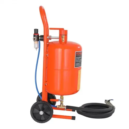 VEVOR Mobiles Sandstrahlgerät 18,92 L Sandstrahlanlage 243,84 cm ArbeitsschlauchSandstrahler 60–110 PSI Arbeitsdruck ideal zum Entfernen von Rost, Farbe, Flecken und das Polieren großer Flächen – Bild 9