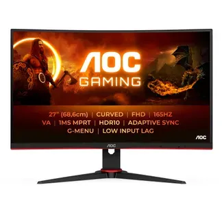 AOC G2 C27G2E/BK Computerbildschirm 68,6 cm (27″) 1920 x 1080 Pixel Full HD Schwarz, Rot AOC G2 C27G2E/BK Computerbildschirm 68,6 cm (27″) 1920 x 1080 Pixel Full HD Schwarz, Rot