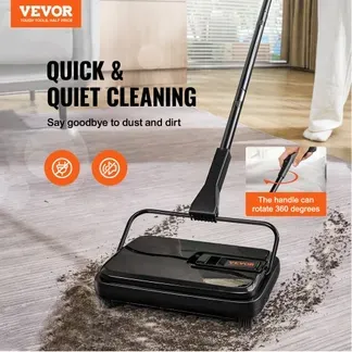 VEVOR Teppichkehrmaschine, Manueller Bodenreiniger, 200 mm zum Reinigen von Teppichen und Hartböden, Pelzentferner für Haustiere, Bürstenkamm zum Entfernen von Schmutz / Haaren ohne Strom VEVOR Teppichkehrmaschine, Manueller Bodenreiniger, 200 mm zum Reinigen von Teppichen und Hartböden, Pelzentferner für Haustiere, Bürstenkamm zum Entfernen von Schmutz / Haaren ohne Strom