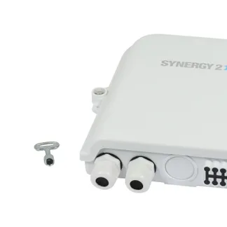 LWL-FTTH Wandgehäuse, IP65, 2xEingang/ 8xAusgang, Synergy 21 LWL-FTTH Wandgehäuse, IP65, 2xEingang/ 8xAusgang, Synergy 21