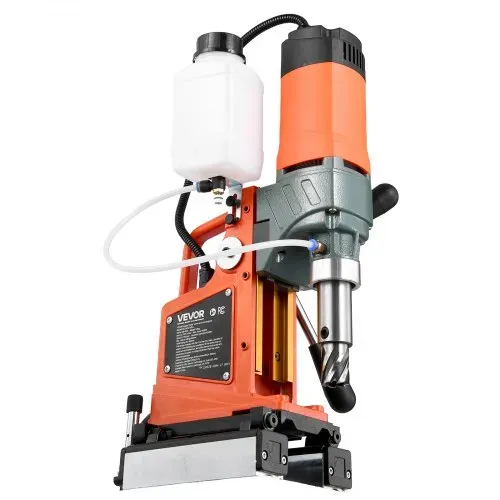 VEVOR Magnetbohrmaschine 1400 W 50 mm Bohrdurchmesser umkehrbare Richtung, Magnetbohrer mit 6 Kernbohrern für Metalloberflächen, elektrische Kernbohrmaschine für Industrie Heimwerker Orange – Bild 8