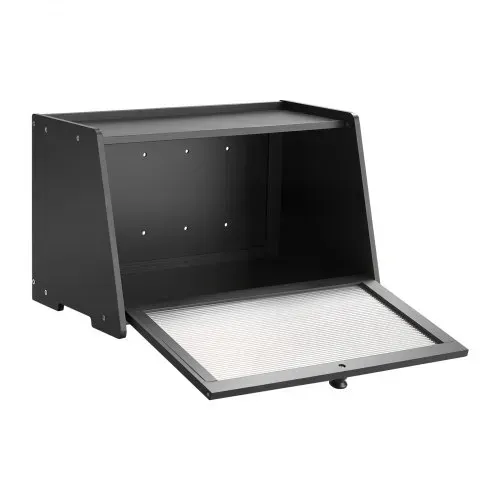 VEVOR Brotkasten für Küchentheke Brotbehälter Brotbox Brot-Organizer aus Holz für selbstgebackenes Brot, Aufbewahrungsbehälter mit gewellter Acryl-Türplatte, Brotaufbewahrung Schwarz – Bild 9