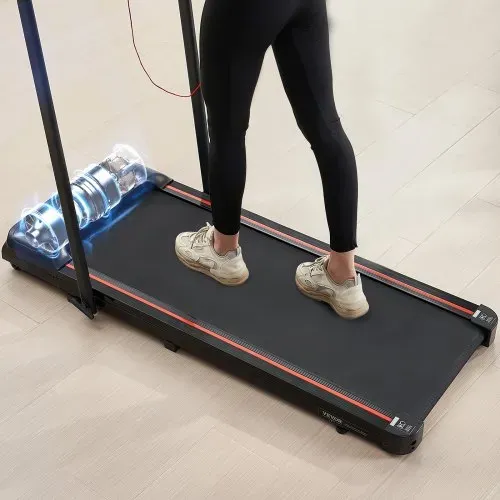 VEVOR Walking Pad Laufband unter den Schreibtisch, Laufband zum Arbeiten, klappbares Laufband mit 120 kg Tragkraft, tragbares 2 in 1 Pad mit 2,5 PS, Griffstange Fernbedienung LED-Anzeige 1-12 km/h – Bild 7