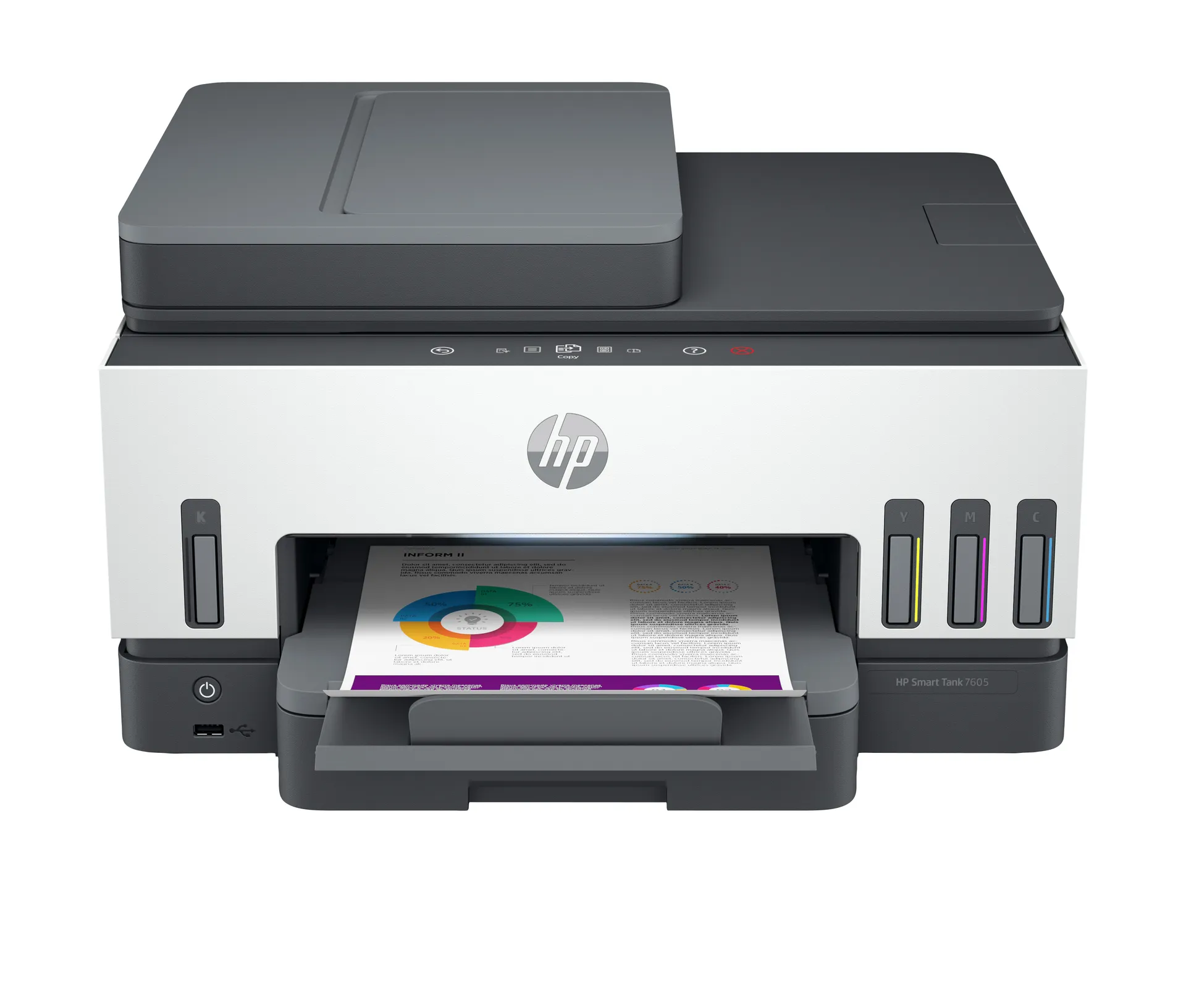 HP Smart Tank 7605 Wireless All-in-One Farbe Drucker, Beidseitiger Druck; Kopierer, Scanner – Bild 2