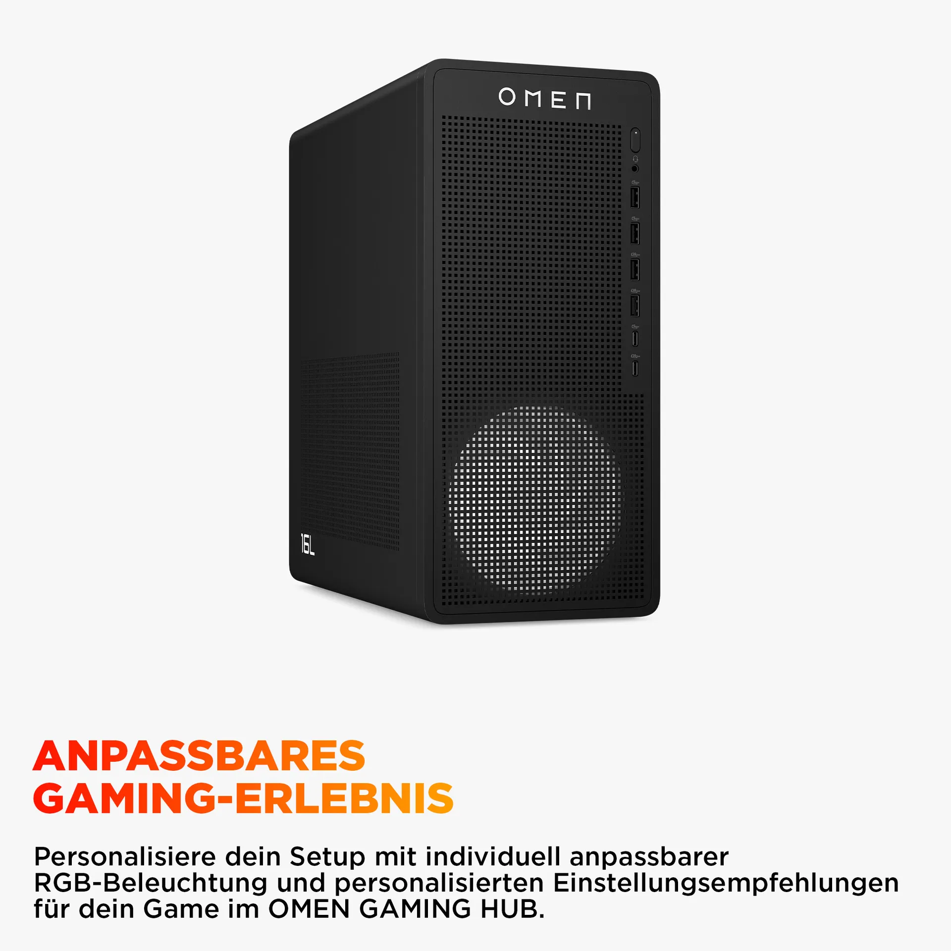 HP OMEN 16L TG03-0186ng AMD Ryzen™ 7 8700F 32 GB DDR5-SDRAM 1 TB SSD NVIDIA GeForce RTX 5060 Ti FreeDOS Tower PC AI PC Schwarz – Bild 6