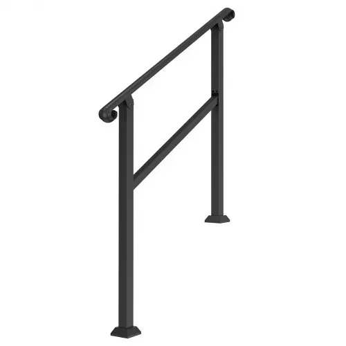 VEVOR Handläufe für Außentreppen, 2–3-stufiger Treppenhandlauf & Innengeländer-Set, Geländer für Außentreppen mit Montagesatz, Handläufe für Senioren, Verandageländer & Deckhandlauf, 1016 mm, schwarz – Bild 10