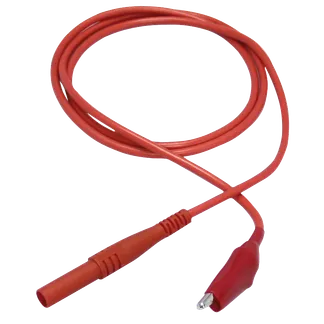Messleitung McPower, 100cm, rot Sicherheitsstecker -> Krokoklemme Messleitung McPower, 100cm, rot Sicherheitsstecker -> Krokoklemme