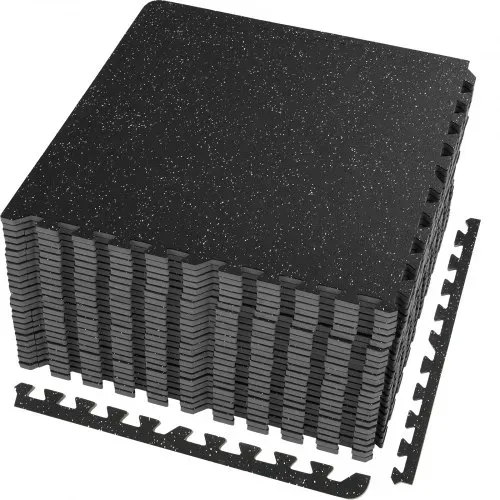 VEVOR EVA-Schaum-Fußmatten, Fitnessstudio-Bodenbelag-Set, 61 x 61 cm, Schwarz, 25-teiliges Rutschfeste Ineinandergreifende Puzzle-Fliesen-Schutzboden Set für den Haushalt, Training, Garage – Bild 10