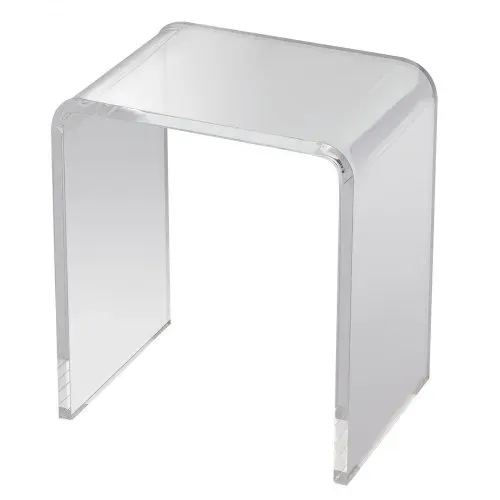 VEVOR Acryl-Beistelltisch 415 x 305 x 460 mm, U-förmiger Acryltisch Beistelltisch, Transparenter Couchtisch für Getränke, Essen, Snacks, Verwendet im Wohnzimmer, Schlafzimmer, Arbeitszimmer usw. – Bild 8