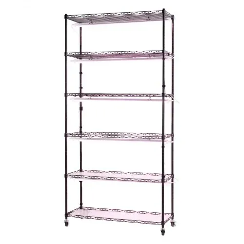 VEVOR Pflanzenregal mit Wachstumslichtern, 6-stufiger Pflanzenständer für Zimmerpflanzen mit Rädern & Timer, 150W 3800K Vollspektrum Licht, Metall-Blumenregal für die Samenanzucht, 90x35x180cm – Bild 10