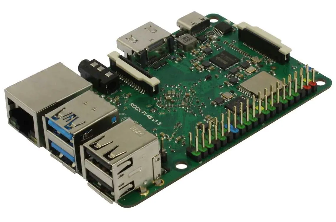 Rock Pi 4 Model B 4GB (mit Dualband 2,4/5GHz WLAN/Bluetooth 5.0) mit UFL Anschluss – Bild 3