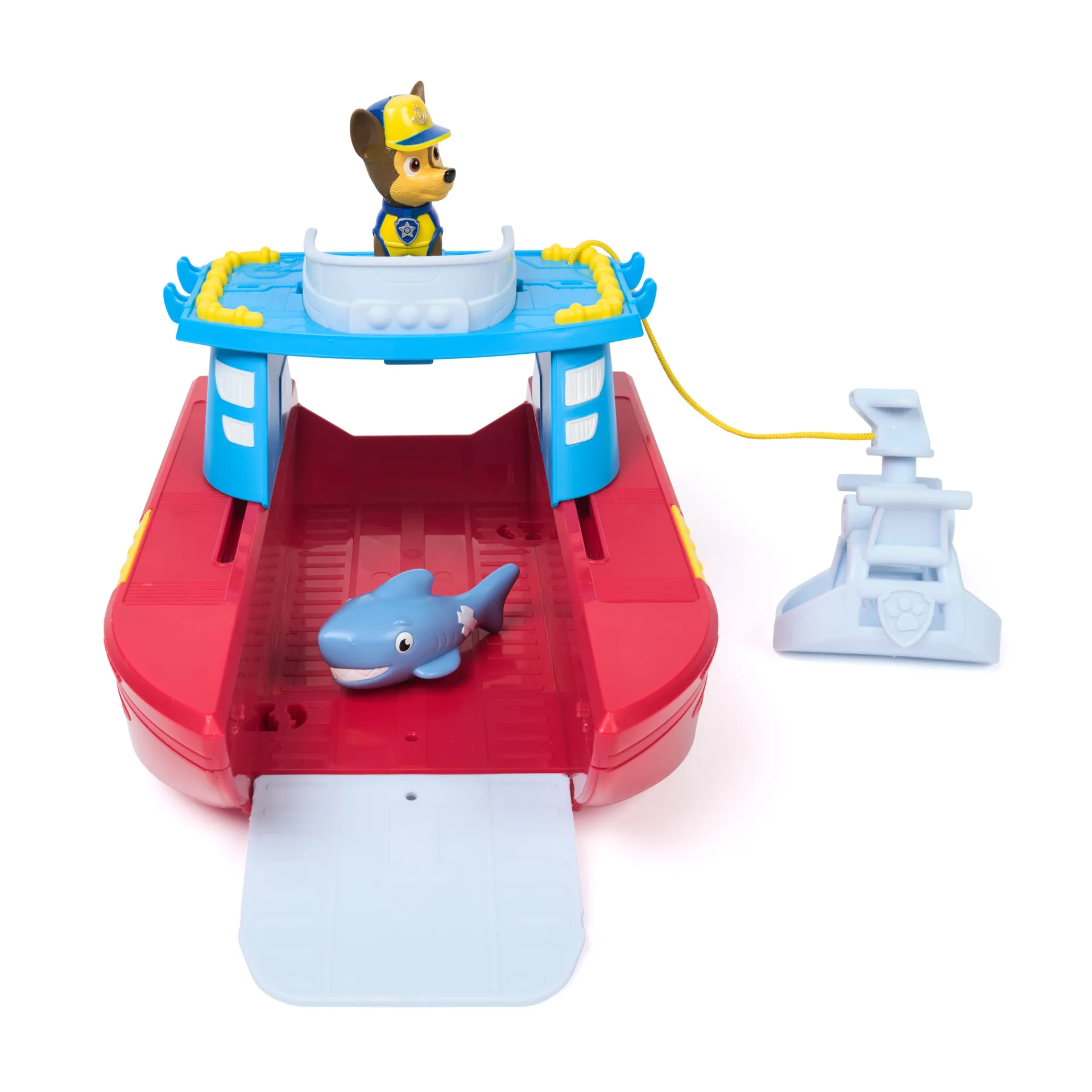 PAW Patrol - Sea Patroller Rettungsboot mit Chase Figur und Hai – Bild 2