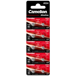 Knopfzelle CAMELION, AG4, 1,5V, Alkaline, 10er-Blister Knopfzelle CAMELION, AG4, 1,5V, Alkaline, 10er-Blister