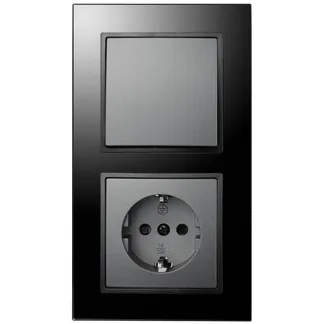 Schalter und Steckdosen Set McPower Flair “Tür 2-fach-Style“ Glasrahmen Schalter und Steckdosen Set McPower Flair “Tür 2-fach-Style“ Glasrahmen