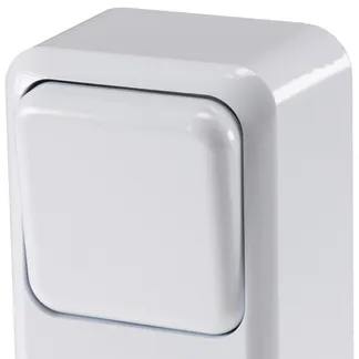 FASKO Kombi Steckdose Schalter, AP, Weiß 250V~, Aufputz, Schraubanschluss FASKO Kombi Steckdose Schalter, AP, Weiß 250V~, Aufputz, Schraubanschluss