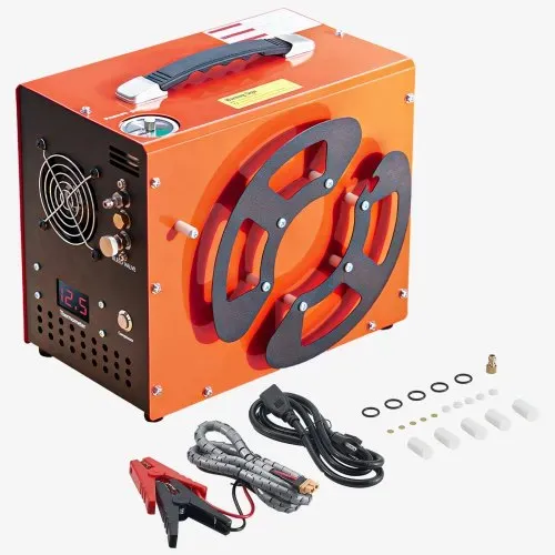 VEVOR PCP-Luftkompressor, 4500 PSI/30 MPa PCP-Luftgewehrkompressor mit eingebautem Konverter & Lüfterkühlsystem, Auto-Stopp DC12 V/AC230 V Paintball-Tankkompressor für Luftgewehr, Tauchflasche – Bild 8