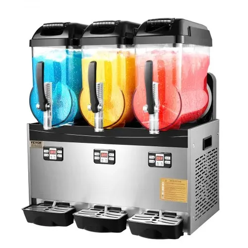 VEVOR kommerzielle Slusheis Maschine 12 L x 3 Dreifachtank-Maschine für gefrorene Getränke, 144 Tassen Edelstahl Slush-Eis-Maschine mit Tastenfeld Softeis Maker für Partys Restaurants Cafés Bars – Bild 9