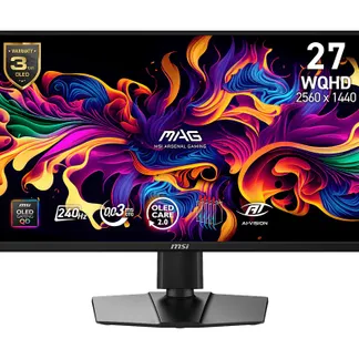 MSI MAG 272QPDE QD-OLED X24 Computerbildschirm 67,3 cm (26.5″) 2560 x 1440 Pixel Wide Quad HD Schwarz MSI MAG 272QPDE QD-OLED X24 Computerbildschirm 67,3 cm (26.5″) 2560 x 1440 Pixel Wide Quad HD Schwarz