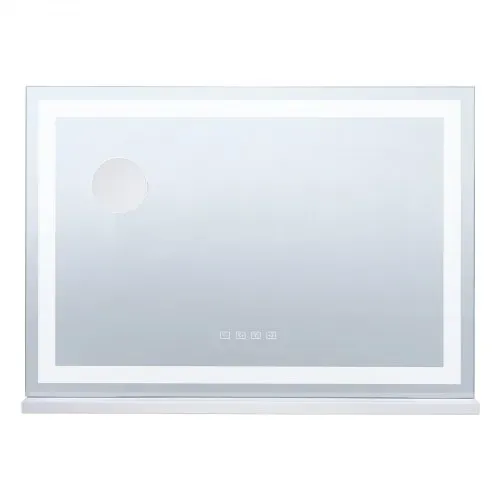 VEVOR Hollywood Schminkspiegel mit Beleuchtung, Kosmetikspiegel mit 3 Farbbeleuchtungsmodi, LED-Schminkspiegel mit Lichtern, 5-fache Vergrößerung, Bluetooth, USB, Smart-Touch-Steuerung, 797x547mm – Bild 8