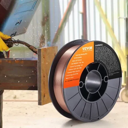 VEVOR 1 Rolle Draht ER70S-6 0,8 mm 5 kg MIG-Schweißdraht 200 mm Spulendurchmesser Schweißdrahtrolle 490–670 Mpa Zugfestigkeit Ideal zum Schweißen von Kohlenstoffstahl – Bild 7