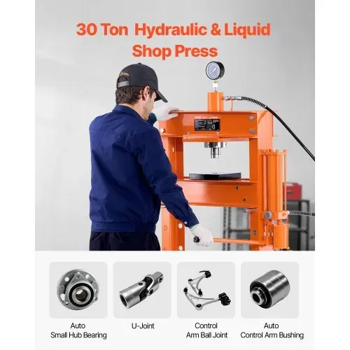 VEVOR hydraulische pneumatische Werkstattpresse 20 t (H-Rahmen) mit Pressplatte & Dreieckstütze, auf den Garagenboden einstellbare Hydraulikpresse mit Überdruckventil, geeignet zum Biegen & Richten VEVOR hydraulische pneumatische Werkstattpresse 20 t (H-Rahmen) mit Pressplatte & Dreieckstütze, auf den Garagenboden einstellbare Hydraulikpresse mit Überdruckventil, geeignet zum Biegen & Richten