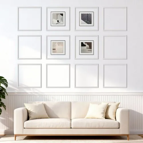 VEVOR Wandform-Set, 12er-Pack, 51×51 cm Stuckleisten aus Lackierbarem Polystyrol, Wasserfeste Wandleiste, Zierleiste für Wände, Friesleisten für Wohnzimmer, Schlafzimmer, Zuhause, Weiß VEVOR Wandform-Set, 12er-Pack, 51×51 cm Stuckleisten aus Lackierbarem Polystyrol, Wasserfeste Wandleiste, Zierleiste für Wände, Friesleisten für Wohnzimmer, Schlafzimmer, Zuhause, Weiß